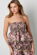 Silk Blend Sleeveless Top Peplum Spring/Summer
