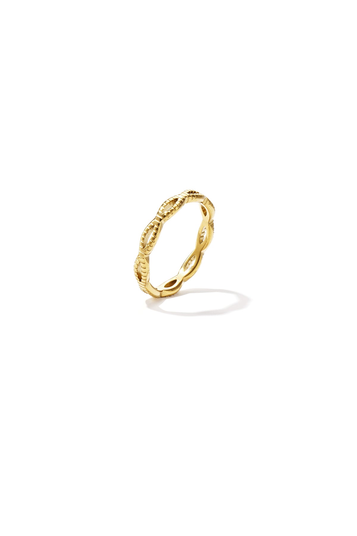 Ring with braided effect