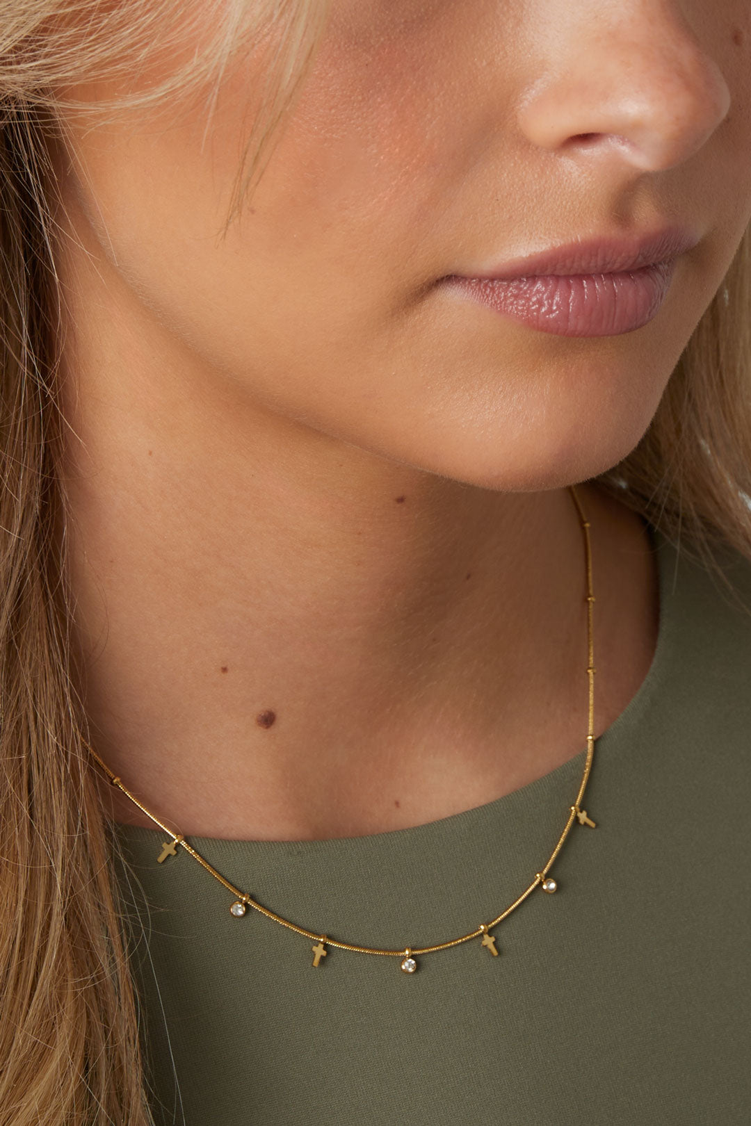 Stainless Steel Chain Necklaces Cross Casual Daily Simple Series Women's jewelry