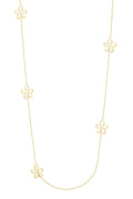 long necklace with flower charms