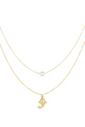 Fish and pearl Necklace
