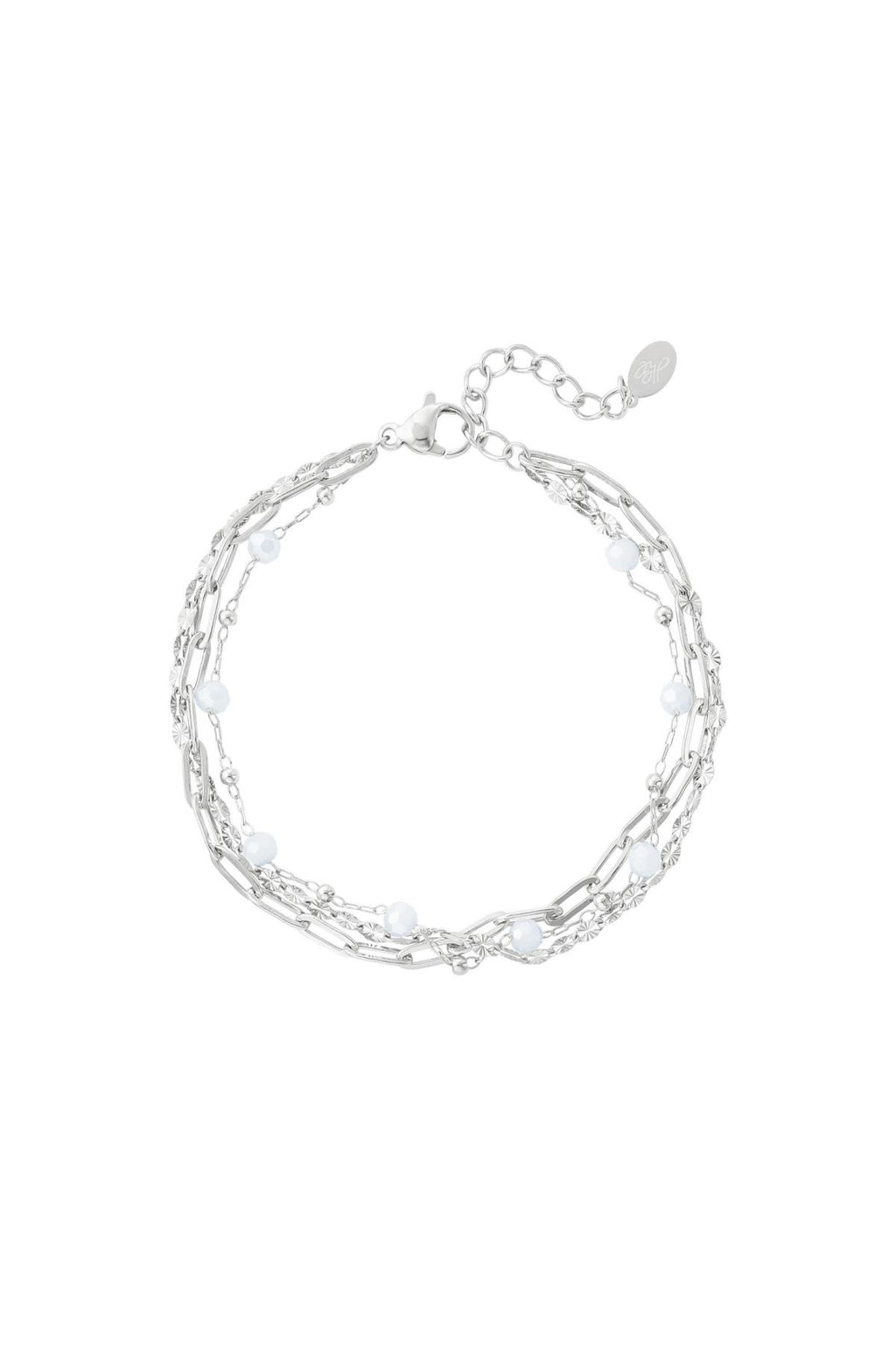 Bracelet three layers of colored details Gold color Stainless Steel