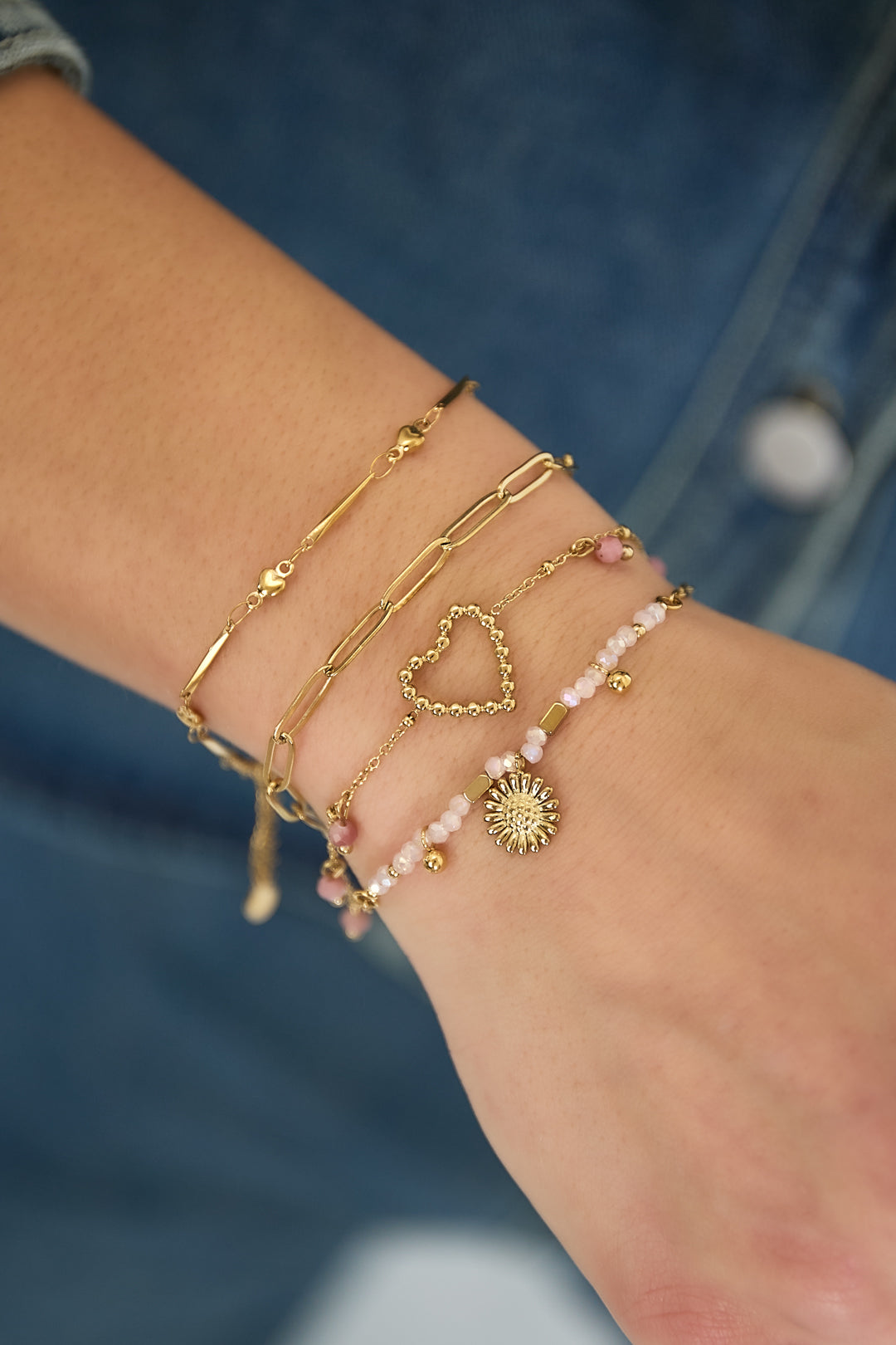 Triple beaded bracelet