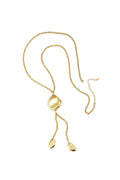 Long necklace with organic shape beads