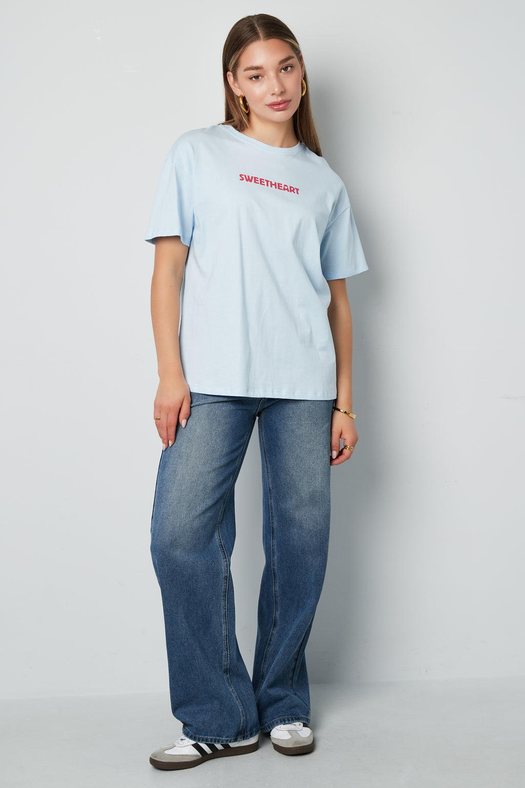 Knitted Women's T-shirt Casual Letters