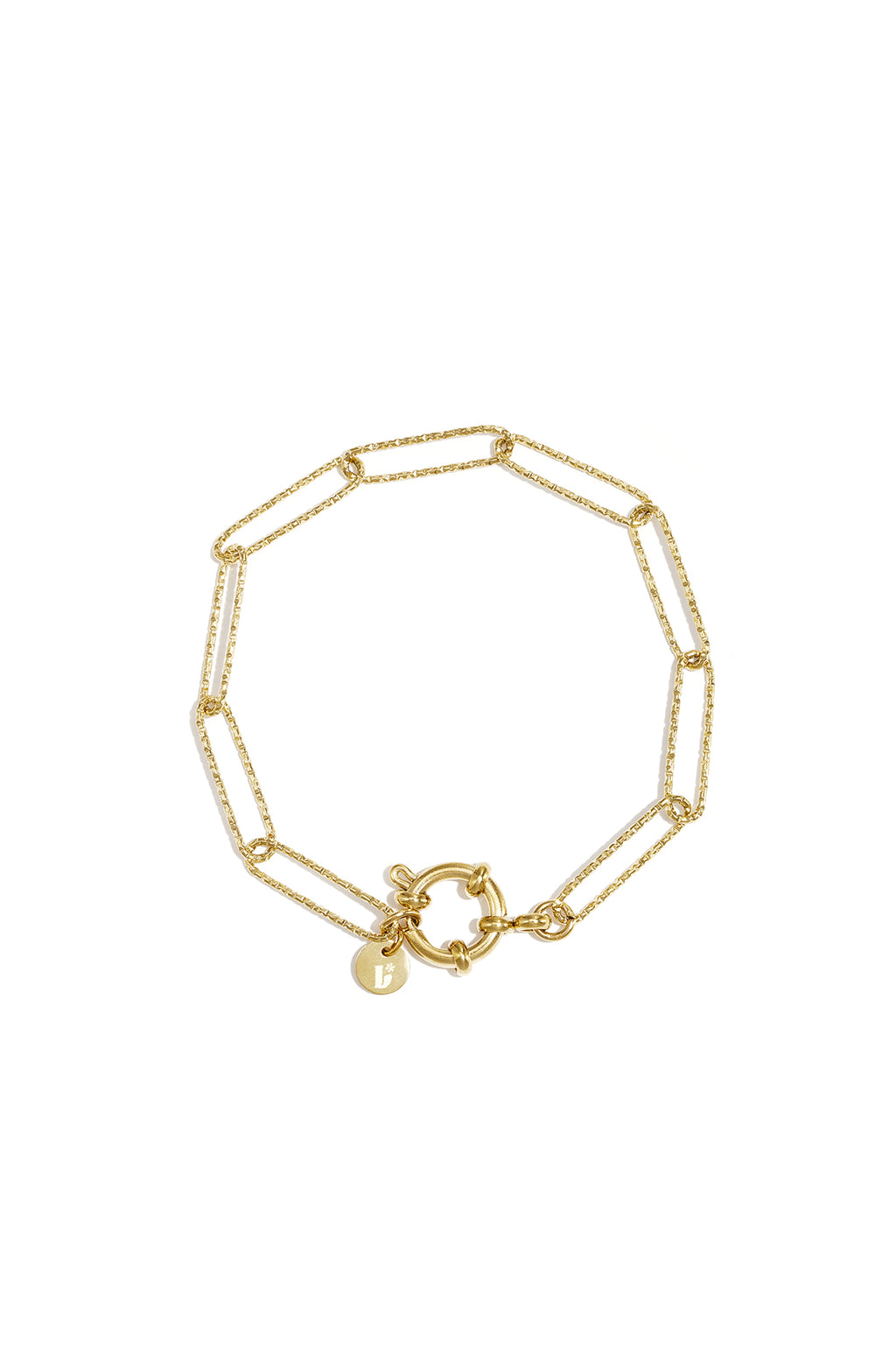 Bracelet with front clasp and long links