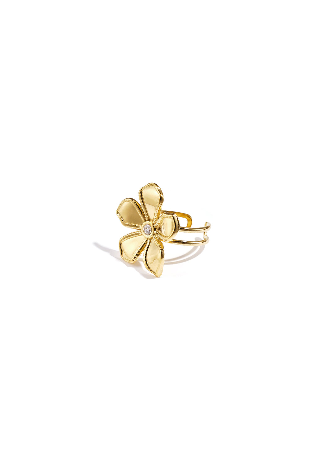 Stainless Steel Statement Rings Flower Simple Daily Simple Series Women's jewelry