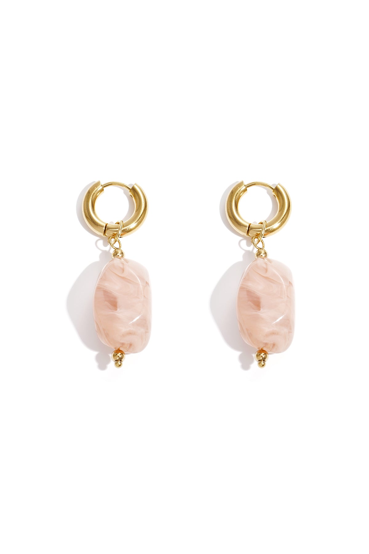 Earrings with organic beads