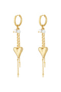 Heart drop earrings