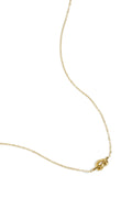 simple necklace with knotted charm